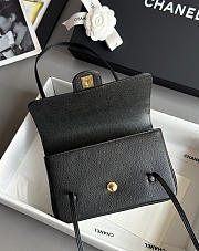 Kitlife Chanel 26P Flap Bag Black Grained Shiny Calfskin AS6130 15x22x7cm  - 3
