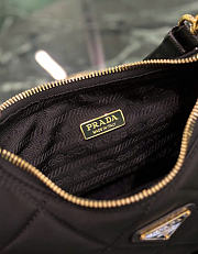 Kitlife Prada Re-Edition Quilted Mini Bag Black Saffiano Leather 1BC204 18x22x6cm - 6