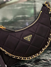 Kitlife Prada Re-Edition Quilted Mini Bag Black Saffiano Leather 1BC204 18x22x6cm - 3