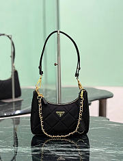 Kitlife Prada Re-Edition Quilted Mini Bag Black Saffiano Leather 1BC204 18x22x6cm - 1
