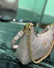 Kitlife Prada Re-Edition Quilted Mini Bag Light Pink Saffiano Leather 1BC204 18x22x6cm   - 2