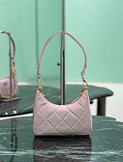 Kitlife Prada Re-Edition Quilted Mini Bag Light Pink Saffiano Leather 1BC204 18x22x6cm   - 3