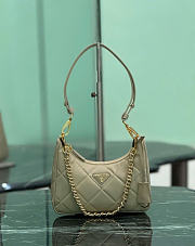 Kitlife Prada Re-Edition Quilted Mini Bag Beige Saffiano Leather 1BC204 18x22x6cm  - 1