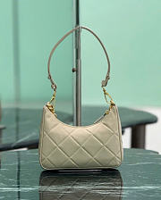 Kitlife Prada Re-Edition Quilted Mini Bag Beige Saffiano Leather 1BC204 18x22x6cm  - 5