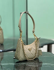 Kitlife Prada Re-Edition Quilted Mini Bag Beige Saffiano Leather 1BC204 18x22x6cm  - 4