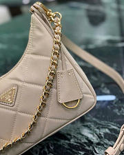 Kitlife Prada Re-Edition Quilted Mini Bag Beige Saffiano Leather 1BC204 18x22x6cm  - 3