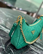 Kitlife Prada Re-Edition Quilted Mini Bag Green Saffiano Leather 1BC204 18x22x6cm  - 4