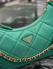 Kitlife Prada Re-Edition Quilted Mini Bag Green Saffiano Leather 1BC204 18x22x6cm  - 2