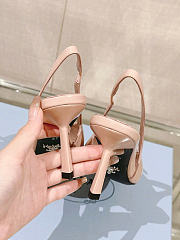 Kitlife Prada Brushed leather Slingback Pumps Light Pink 75 mm - 6