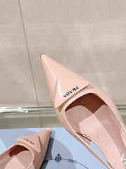 Kitlife Prada Brushed leather Slingback Pumps Light Pink 75 mm - 5