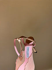 Kitlife Jimmy Choo Lace Pumps Pink With Metal Lace  - 5