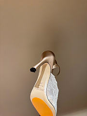Kitlife Jimmy Choo Lace Pumps Beige With Metal Lace  - 6