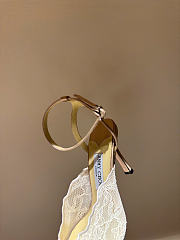 Kitlife Jimmy Choo Lace Pumps Beige With Metal Lace  - 4