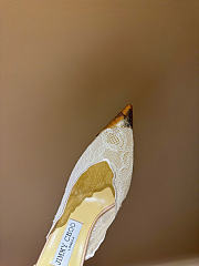 Kitlife Jimmy Choo Lace Pumps Beige With Metal Lace  - 5