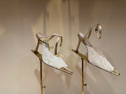 Kitlife Jimmy Choo Lace Pumps Beige With Metal Lace  - 3