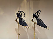 Kitlife Jimmy Choo Lace Pumps Black With Metal Lace  - 6