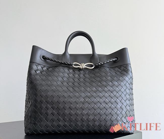 Kitlife Bottega Veneta Andiamo Voyage Bag Black 43x39x20cm - 1