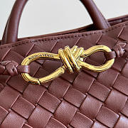Kitlife Bottega Veneta Andiamo Small Bag Burgundy Brown - 25x22x10.5cm  - 2