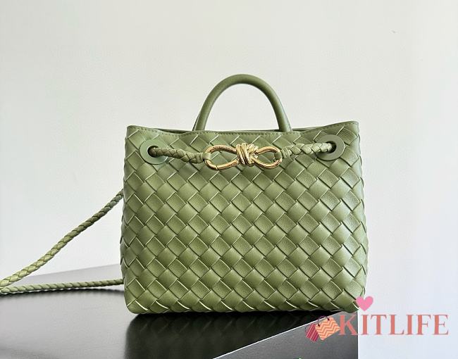 Kitlife Bottega Veneta Andiamo Small Bag Green - 25x22x10.5cm  - 1