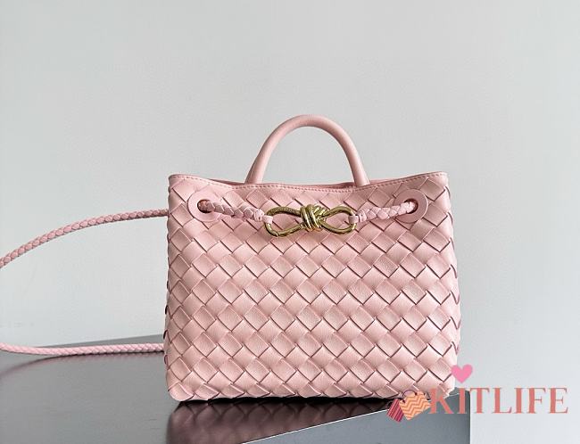 Kitlife Bottega Veneta Andiamo Small Bag Pink - 25x22x10.5cm  - 1