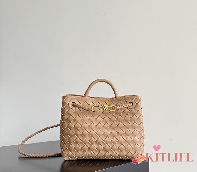 Kitlife Bottega Veneta Andiamo Small Bag Beige - 25x22x10.5cm  - 1