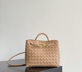 Kitlife Bottega Veneta Andiamo Small Bag Beige - 25x22x10.5cm 