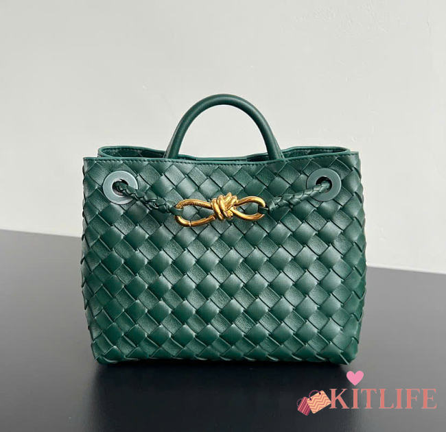Kitlife Bottega Veneta Andiamo Small Bag Dark Green - 25x22x10.5cm - 1