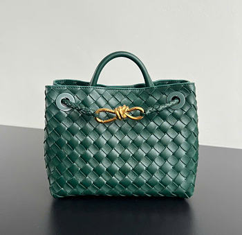 Kitlife Bottega Veneta Andiamo Small Bag Dark Green - 25x22x10.5cm