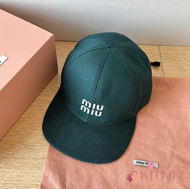 Kitlife Miu Miu Baseball Cap Denim Green - 1