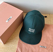 Kitlife Miu Miu Baseball Cap Denim Green - 3