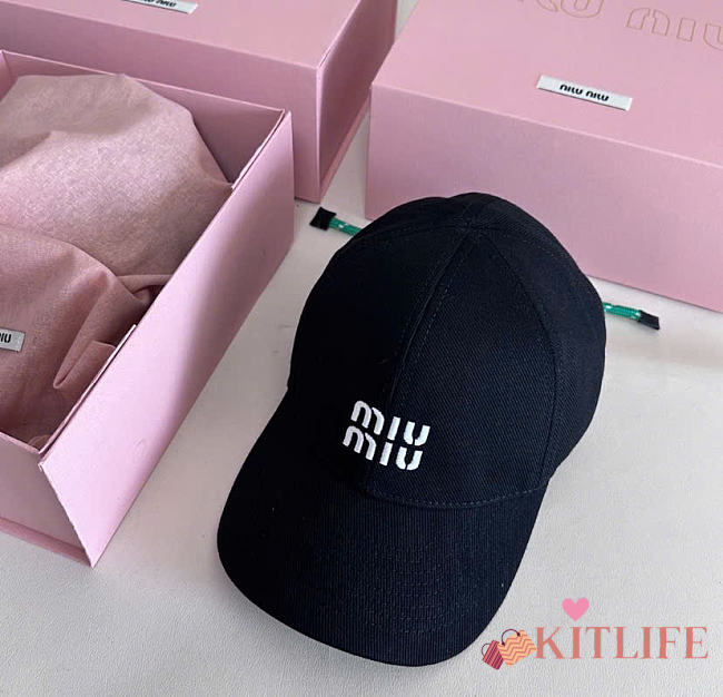 Kitlife Miu Miu Baseball Cap Denim Black - 1