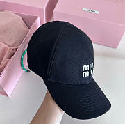 Kitlife Miu Miu Baseball Cap Denim Black - 5