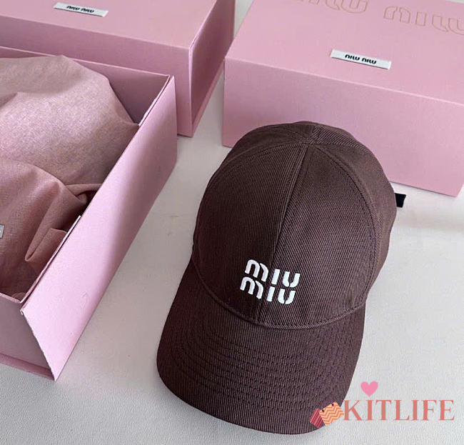 Kitlife Miu Miu Baseball Cap Denim Brown - 1