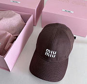Kitlife Miu Miu Baseball Cap Denim Brown - 1