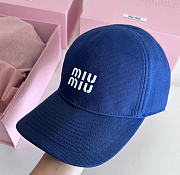 Kitlife Miu Miu Baseball Cap Denim Dark Blue - 2