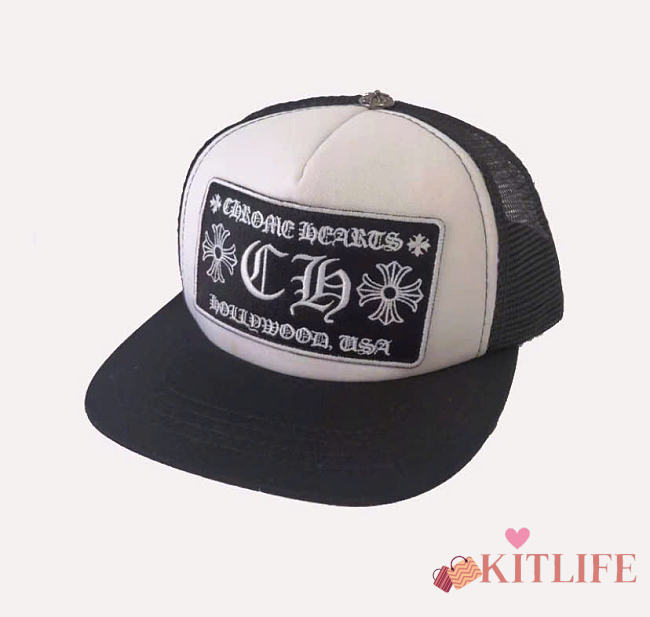 Kitlife Chrome Hearts Black White Trucker Cap - 1