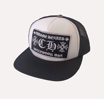 Kitlife Chrome Hearts Black White Trucker Cap