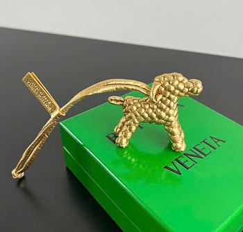Kitlife Bottega Veneta Dog Charm Gold 