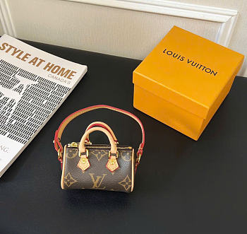 Kitlife Louis Vuitton Speedy Monogram Bag Charm Brown M00544 6cm