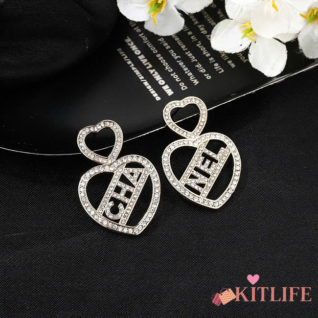 Kitlife Chanel Heart-Shaped Earrings - 1
