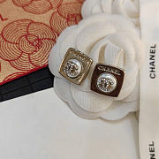 Kitlife Chanel Square Pearl and Crystal Letter Earrings - 3
