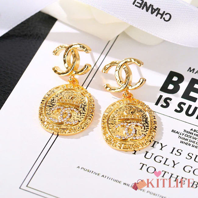 Kitlife Chanel Double C Earrings Gold - 1