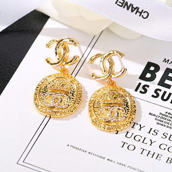 Kitlife Chanel Double C Earrings Gold