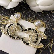 Kitlife Chanel Crystal Pearl Stud Earrings - 5