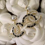 Kitlife Chanel Crystal Pearl Stud Earrings - 4
