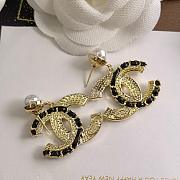 Kitlife Chanel Crystal Pearl Stud Earrings - 3