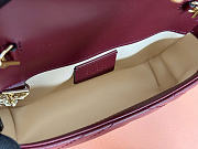 Kitlife Gucci GG Marmont Matelasse Super Mini Bag Burgundy 476433 16.5x10x4.5cm  - 5