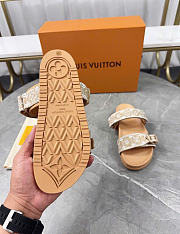 Kitlife Louis Vuitton Bom Dia Flat Comfort Mules Beige Raffia - 2