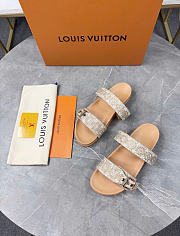 Kitlife Louis Vuitton Bom Dia Flat Comfort Mules Beige Raffia - 5