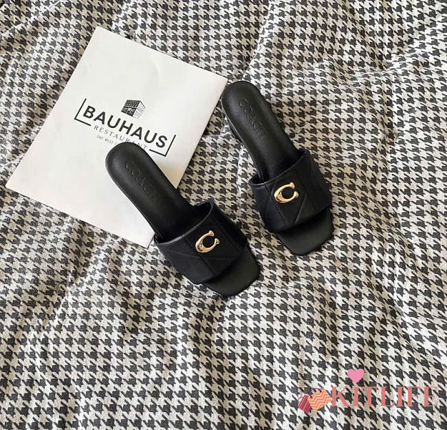 Kitlife Coach Holly Block Heeled Sandals Black - 1